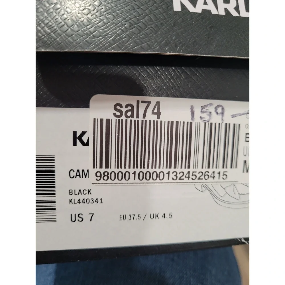 Karl‎ Lagerfeld Paris Camilia Bow Black Patent Leather Loafers Womens Size 7 New